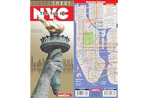 StreetSmart NYC Top 10 Map by VanDam — Laminated pocket size NYC Street & Souvenir Map of Manhattan, NY with 3D Skyline Poste