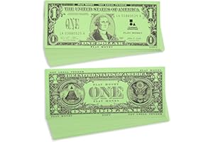 LEARNING ADVANTAGE One Dollar Play Bills | Set of 100 | Sized Like Real Cash | Play Money for Teaching Currency and counting