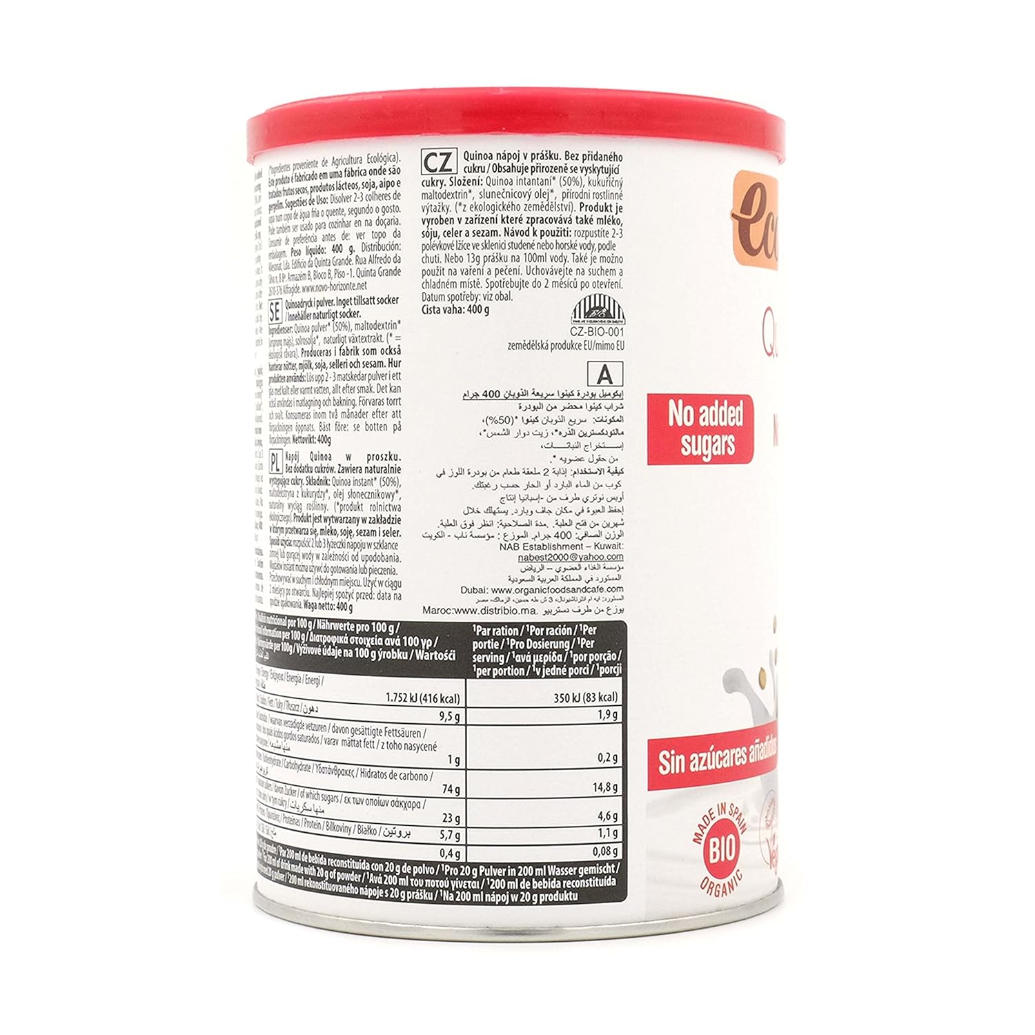 EcoMil - Leche de Quinoa en polvo EcoMil, 400g: Amazon.es: Alimentación y bebidas