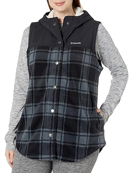 columbia buffalo plaid vest