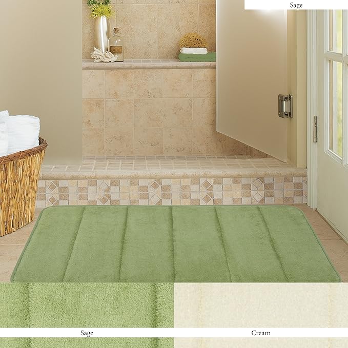 Amazon Com Mohawk Home Memory Foam Bath Rug 17 Inch By 24 Inch Sage Bath Mat Wall Art