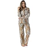 #followme Printed Flannel Button Front PJ Pant Set