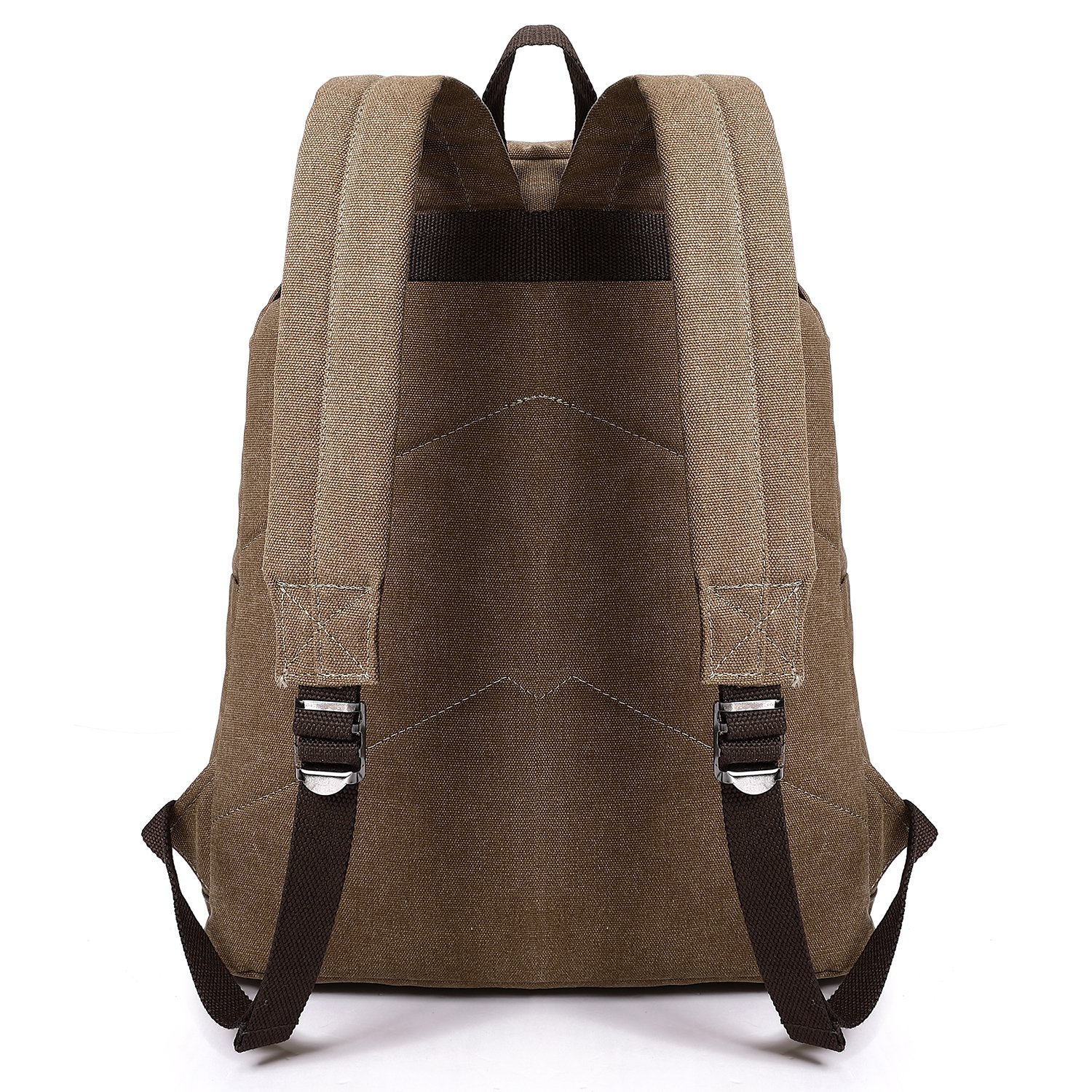 Vintage Canvas Backpack, Fresion Travel Rucksack School Bag Stylish Satchel Computer Laptop Bags fits up 14’’ for Boys and Girls, Brown