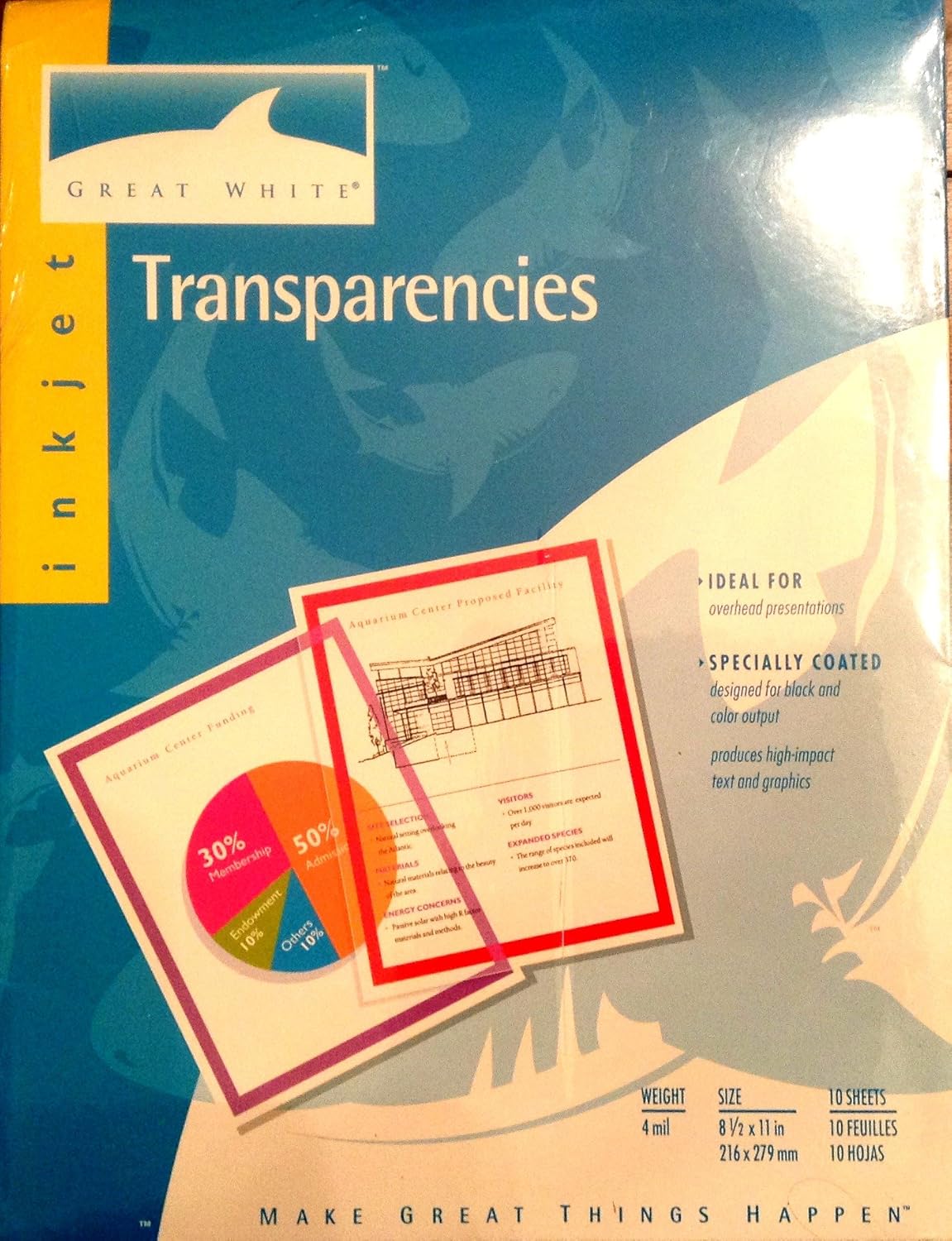 print white ink on transparent paper