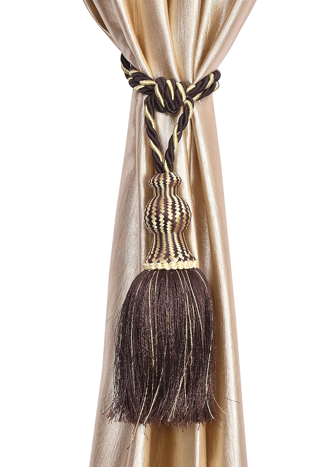 Buy Home Desirica Polyester Blend Curtain Tassels Tie Back Coffee