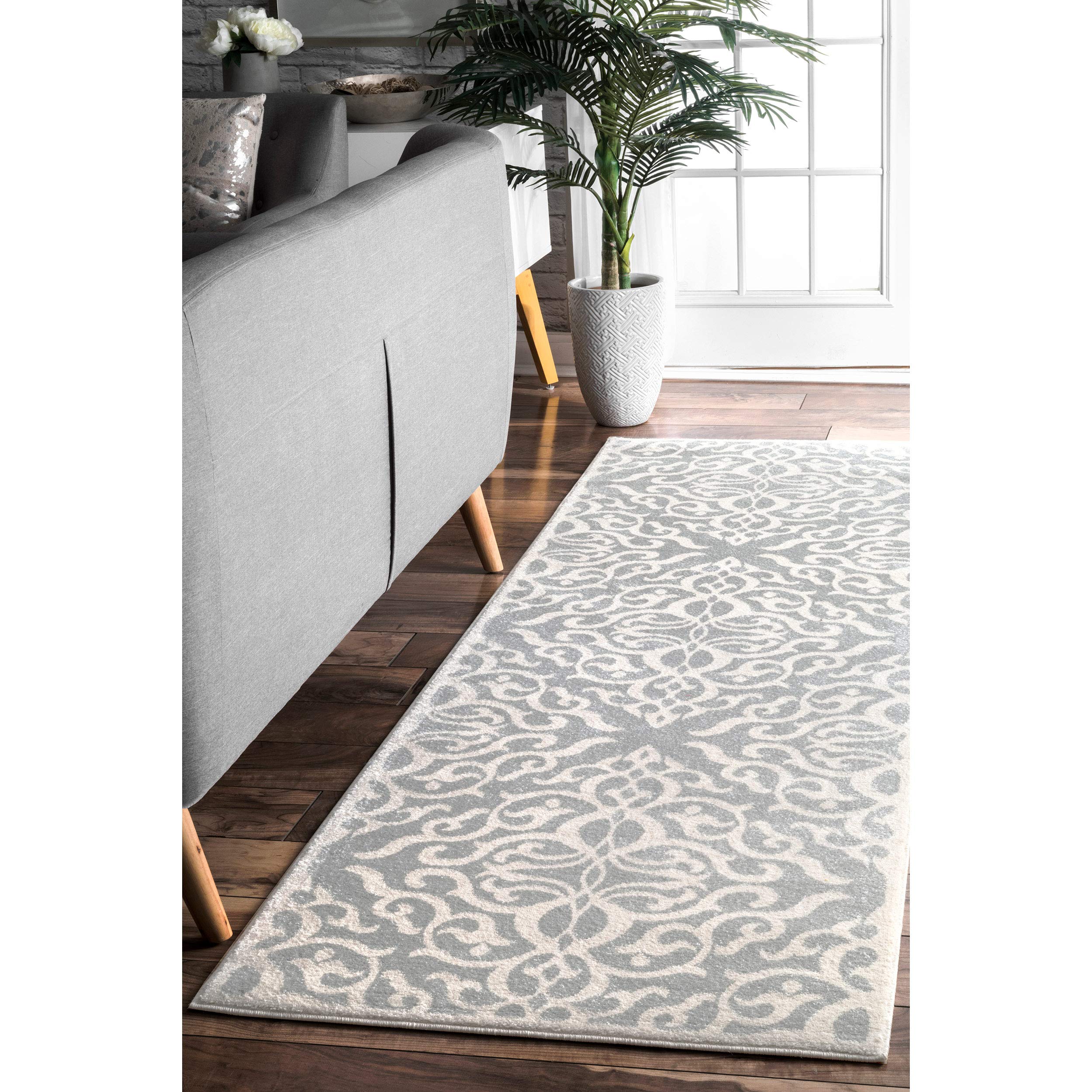 nuLOOM Contessa Ombre Runner Rug, 2' 8" x 8', Grey
