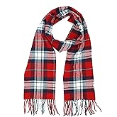 Achillea Scottish Tartan Plaid Scarf - Warm Cashmere Feel Winter Scarf, Scarves for Holiday, Christmas & Daily Wear