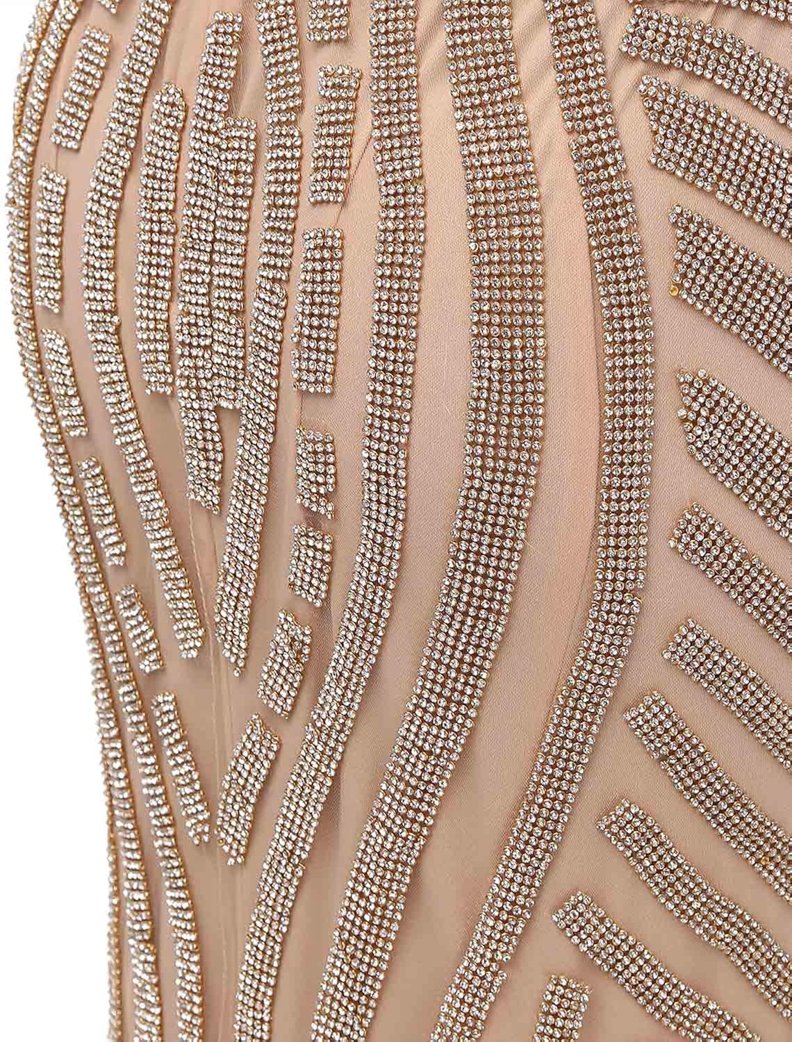 Belle House Women Champagne Mermaid Evening Dresses Appliques Beaded Formal Occasion Prom Party Gown at  Women’s Clothing store
