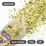 Hemway Glitter Shaker Sand Gold 110g Super Chunky Craft Glitter for Resin view 4