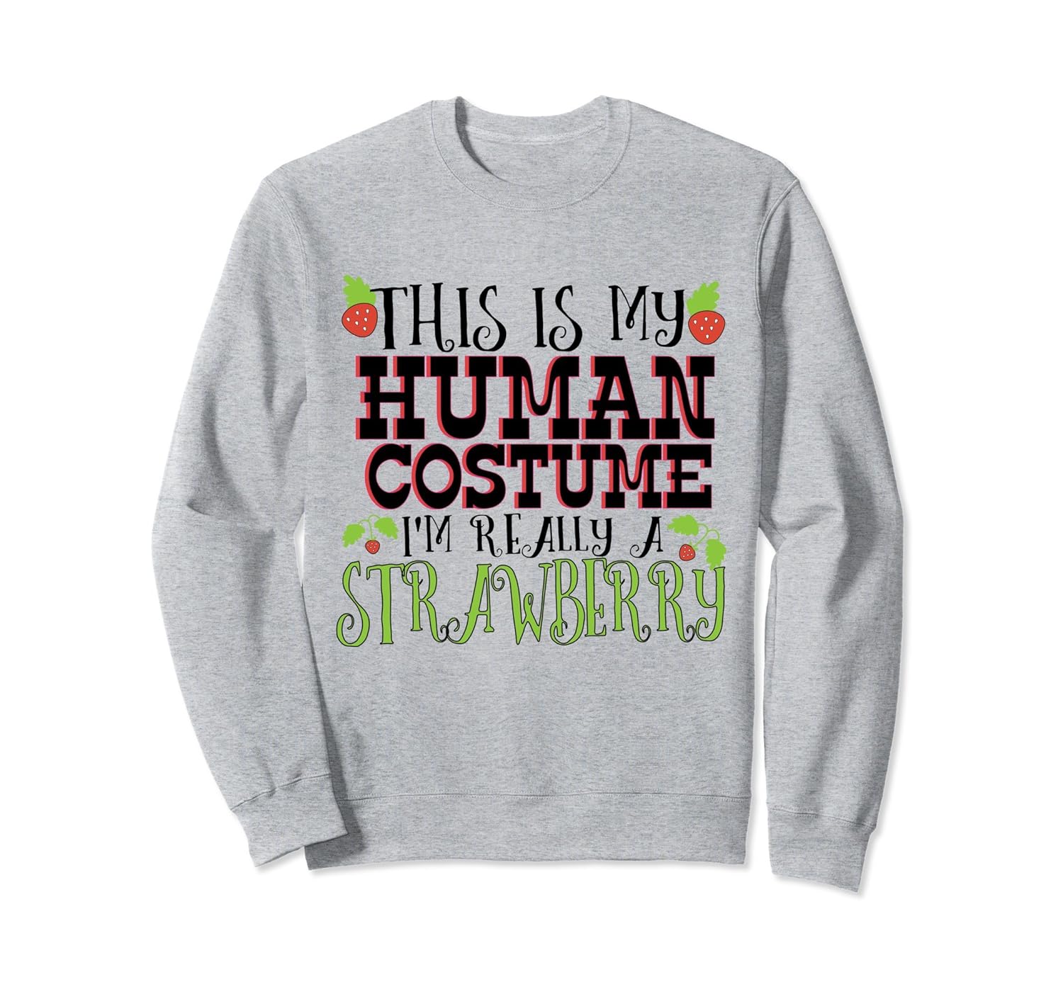 Halloween Strawberry Human Costume Sweatshirt Girls Boys Kid-ANZ