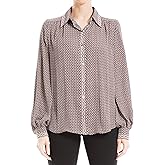 Max Studio Women's Button Front Fitted Blouse