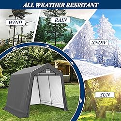 COVERONICS 8' x 8' Outdoor Storage Shed - Heavy