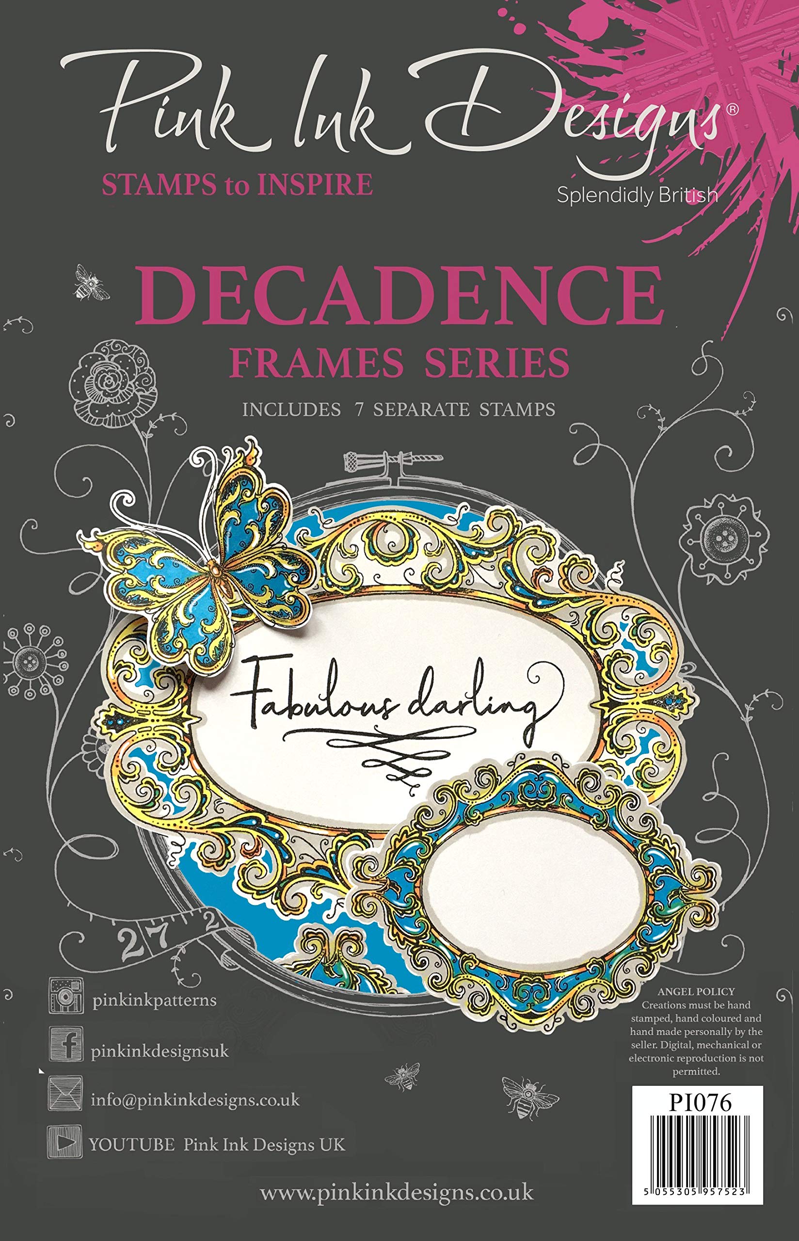 Pink Ink Designs Decadance-Clear Stamp Set, A5