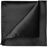 KissTies Satin Pocket Square Plain Color Handkerchief For Wedding, Prom, Party