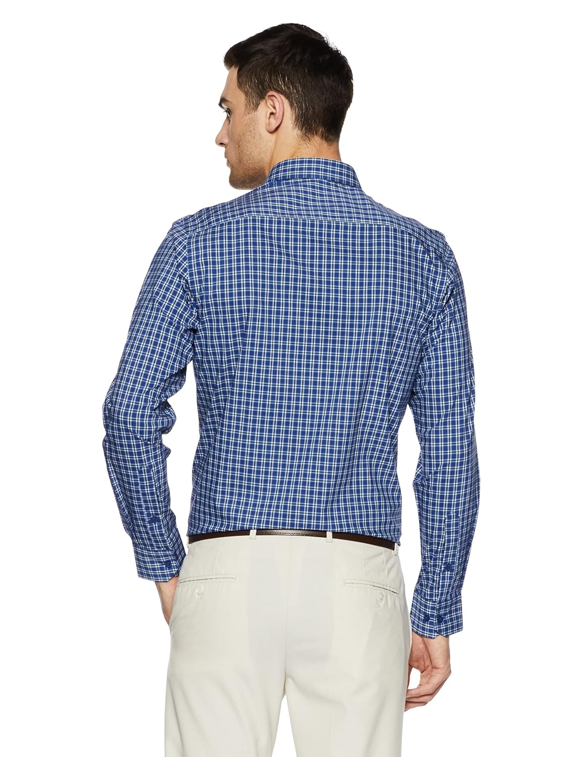 diverse men's checkered slim fit formal shirt