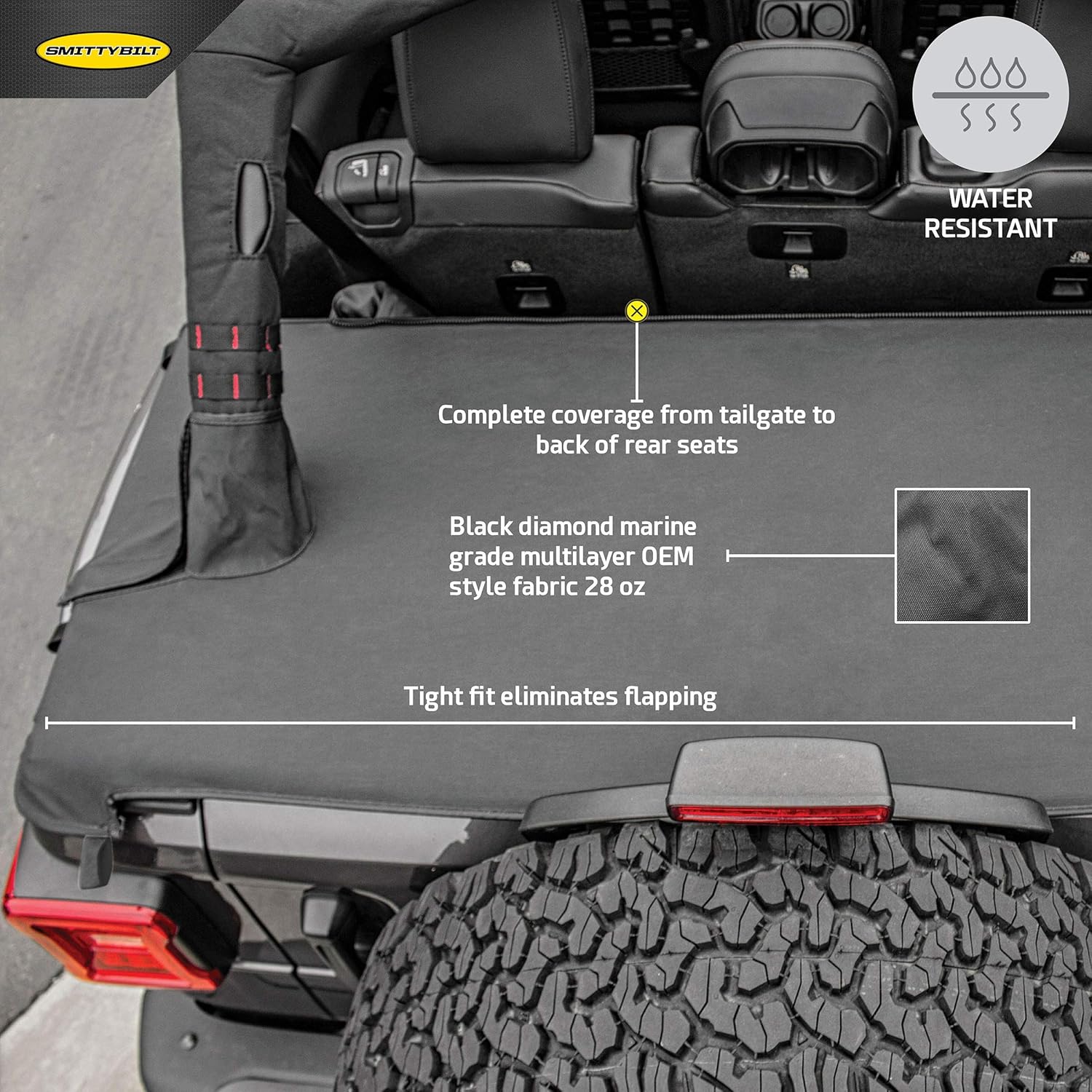 Amazon Com Smittybilt 771335 Tonneau Cover For Jeep Jl Wrangler 4 Door Automotive