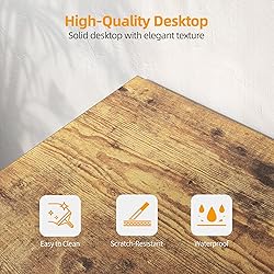 TIQLAB Small Computer Desk with Power Outlets, 40