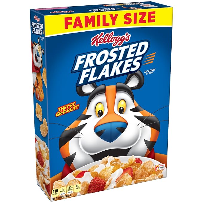 Kellogg's frosted flakes of corn value size cereal,10000284 (038000576089)