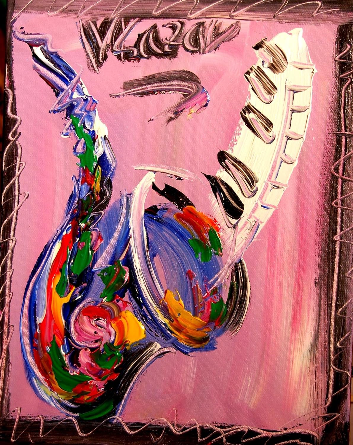 SAX Abstract POP Art SAXOPHONE SOLO Handmade