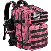 LHI Tactical Military Backpack for Men and Women 25L/35L Army Assault Pack Bag Small Rucksack with Bottle Holder