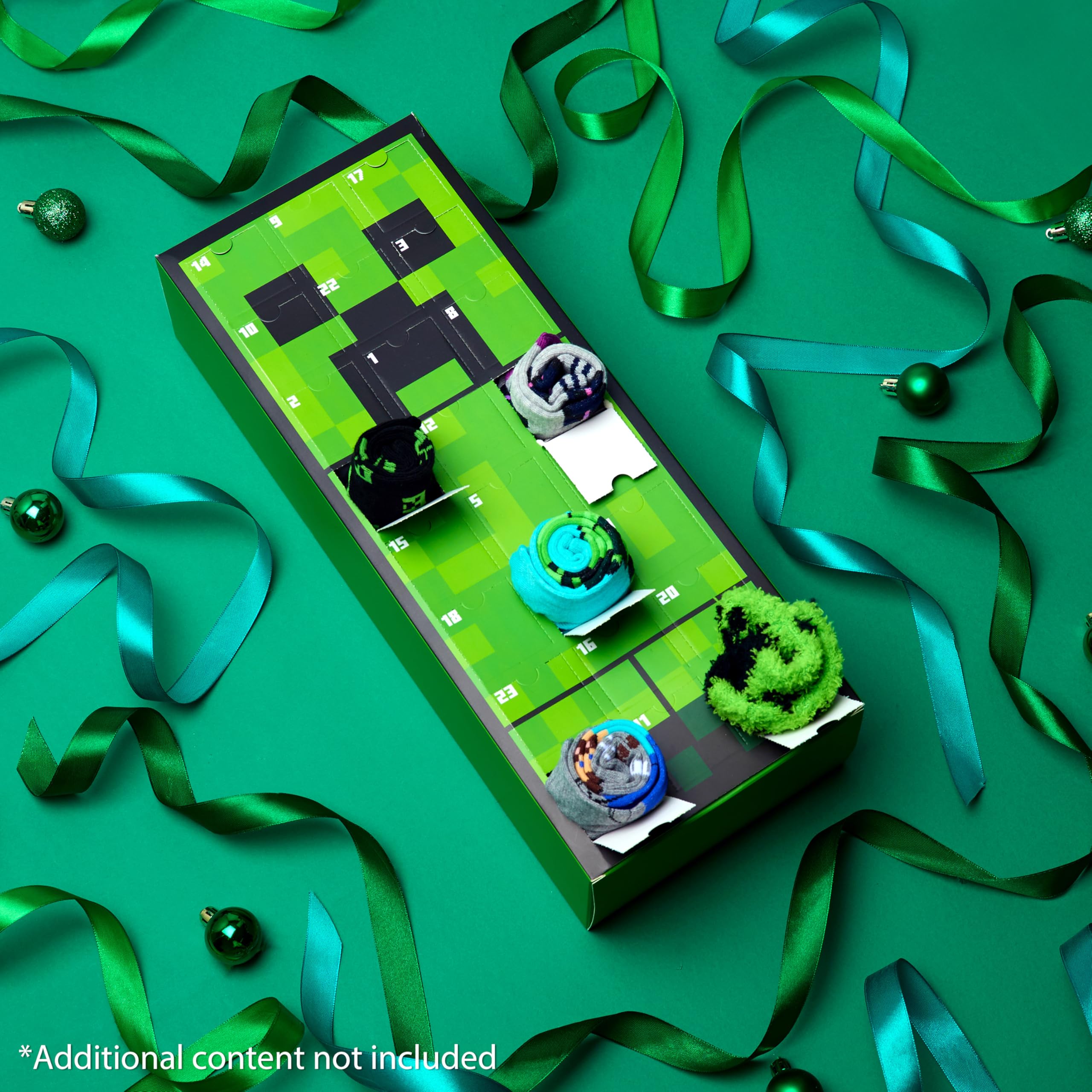 Minecraft 24 Pcs Socks Advent Calendar 2025 for Kids Teens Calf Boys Socks Christmas Countdown Calendar Creeper TNT Xmas Surprise Gifts for Gamers