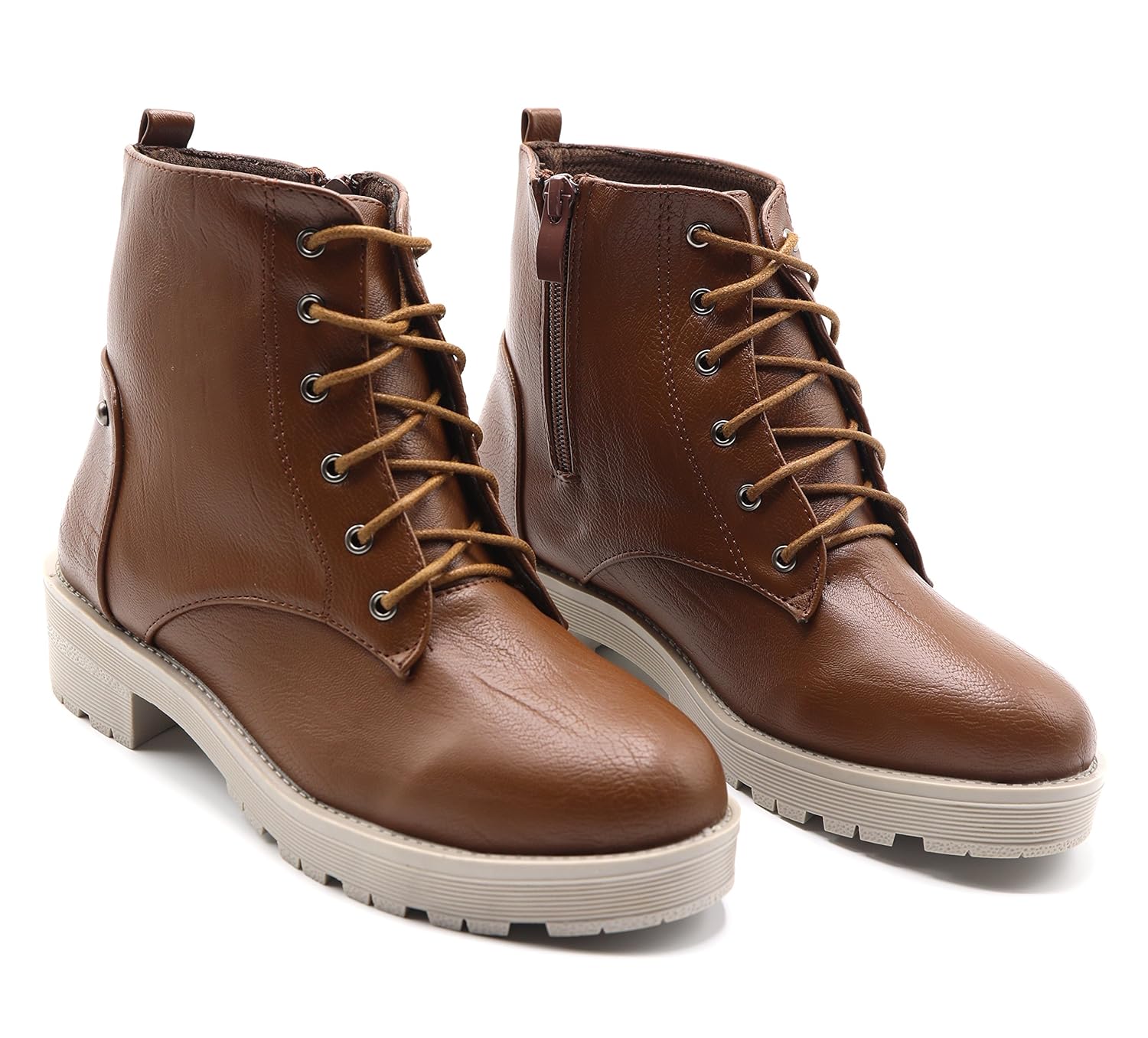 brauch women's brown laces boots