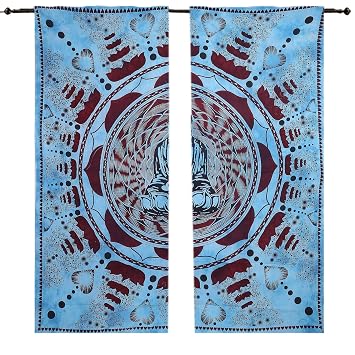 Amazon De Wandvorhang Mit Motiv Von Buddha Auf Der Lotus Blute