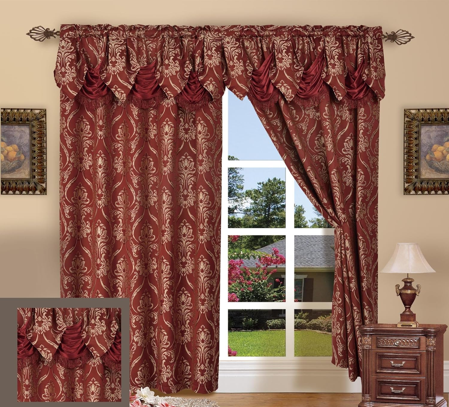 Best drapes with attached valance for living room