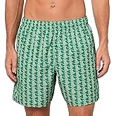 Lacoste Men's Monogram Swim Trunks, Calathea Green, Small