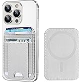 Upgraded for Magsafe Wallet, Strongest Magnetic Wallet, for iPhone Magsafe Walle t with 2 Card Slots, Magnetic Card Holder for iPhone 17/16/15/14/13/12 Series, Vegan Leather, Fit 7 Cards, Light Gray