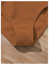 SHENHE Girl's 2 Piece High Waisted Ruffle Waffle