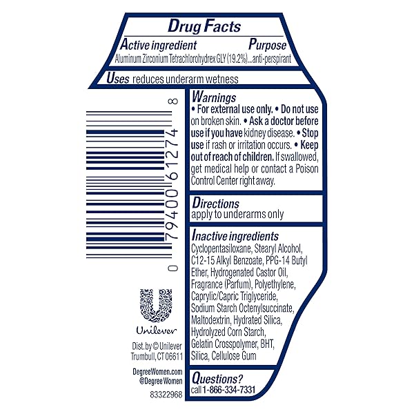 DEGREE DEODORANT WOMEN’S MOTION SENSE STRESS CONTROL, 2.6 OUNCE
