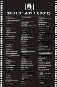 Amazon.com: 101 Greatest Movie Quotes List Art Poster Print - 24x36