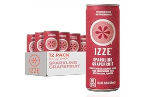 IZZE Sparkling Juice, Grapefruit, 8.4 Fl Oz (Pack of 12)