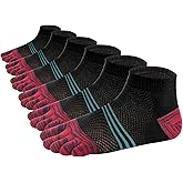 Men Toe Socks No Show Low Cut Athletic Wicking Cotton 5 Finger Split Toe 6 Pack