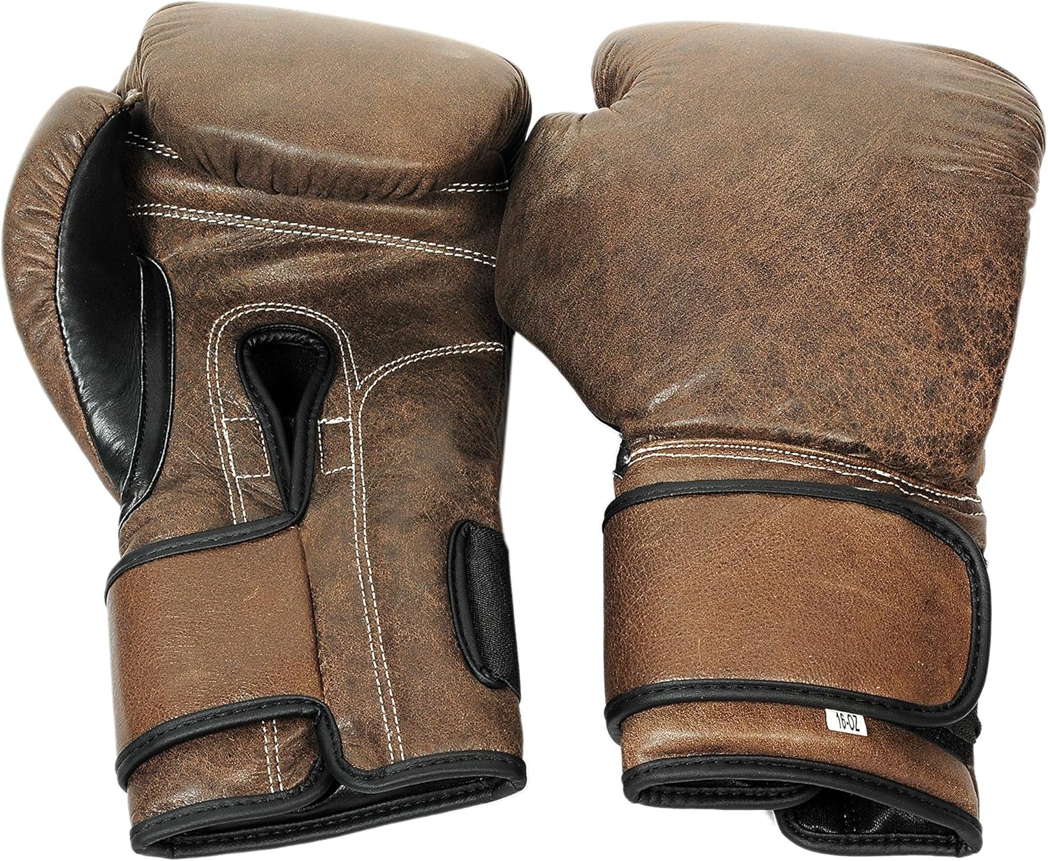 RAY'S Vintage Brown Leather Boxing Gloves, Hand Molded