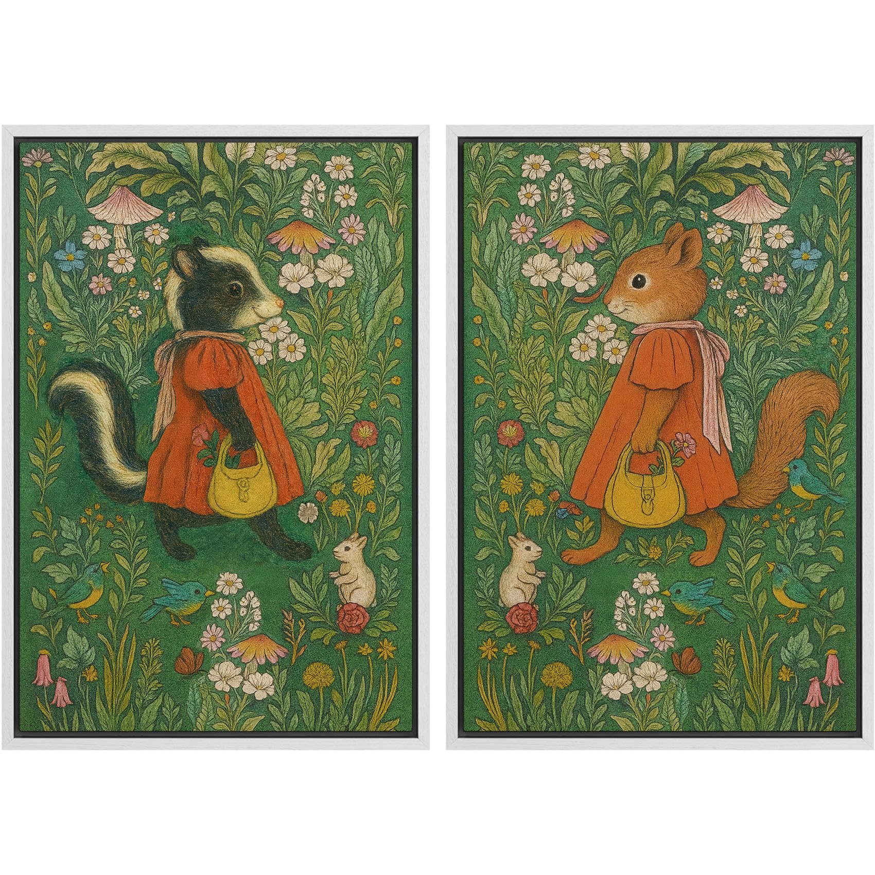 MUDECOR Framed Canvas Print Wall Art Set Whimsical