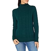 Amazon Essentials Women's Fisherman Cable Turtleneck Sweater (Available in Plus Size)