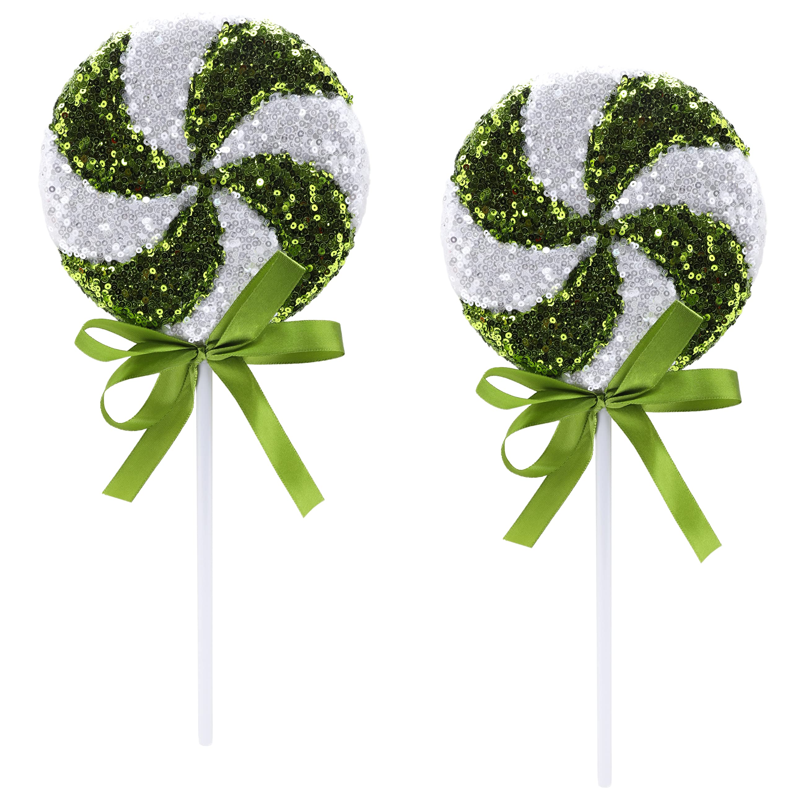 Christmas Concepts® Pack of 2 360mm (14,2") Giant Sparkly Sequin Lollipop Christmas Decoration – Christmas Tree Ornaments – 11 Colours Available
