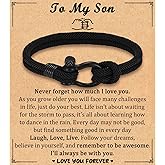 Leyung to My Boys Bracelet Gifts for Son Brother Grandson Nephew Guy Friends, Valentines Birthday Graduation Day Christmas Easter Gifts for Teenage Boys Men
