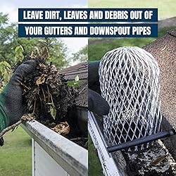 MEKKAPRO Aluminum Downspout Filter, 6-Pack Gutter