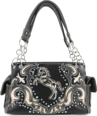 leather purse with turquoise stone