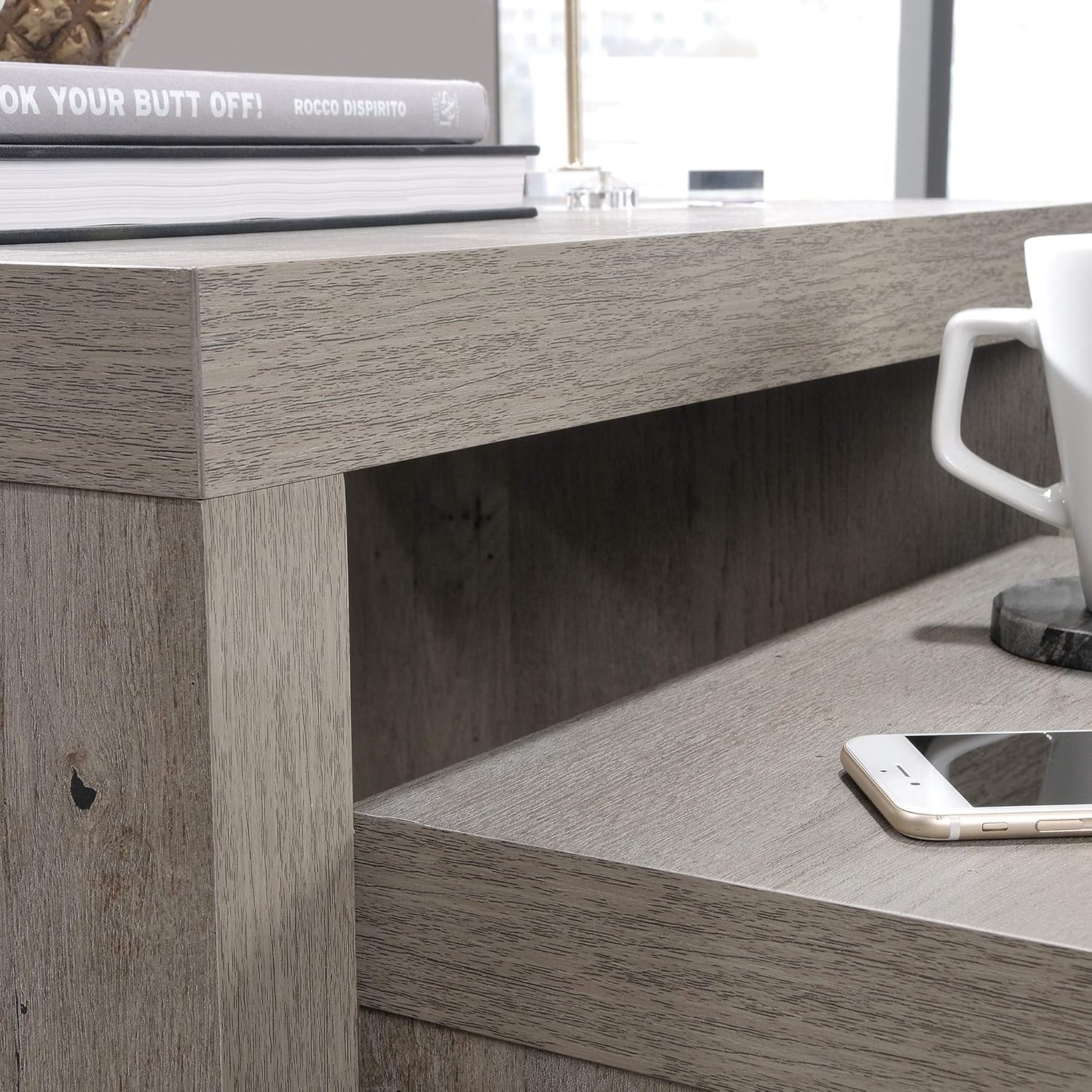 Sauder Manhattan Gate Nesting Tables, Mystic Oak finish: Furniture & Decor