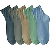 RICOTNSOCS Womens Athletic Cotton Quarter Crew Socks Light Weight Soft Breathable Multi Gym Socks for Women 5 Pairs