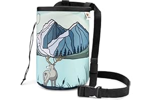 Oso Supply Co - Climbing Chalk Bag for Adults and Kids, Drawstring Closure, Adjustable Waist Belt, Indoor/Outdoor Training, Rock Climbing, Bouldering, Weightlifting