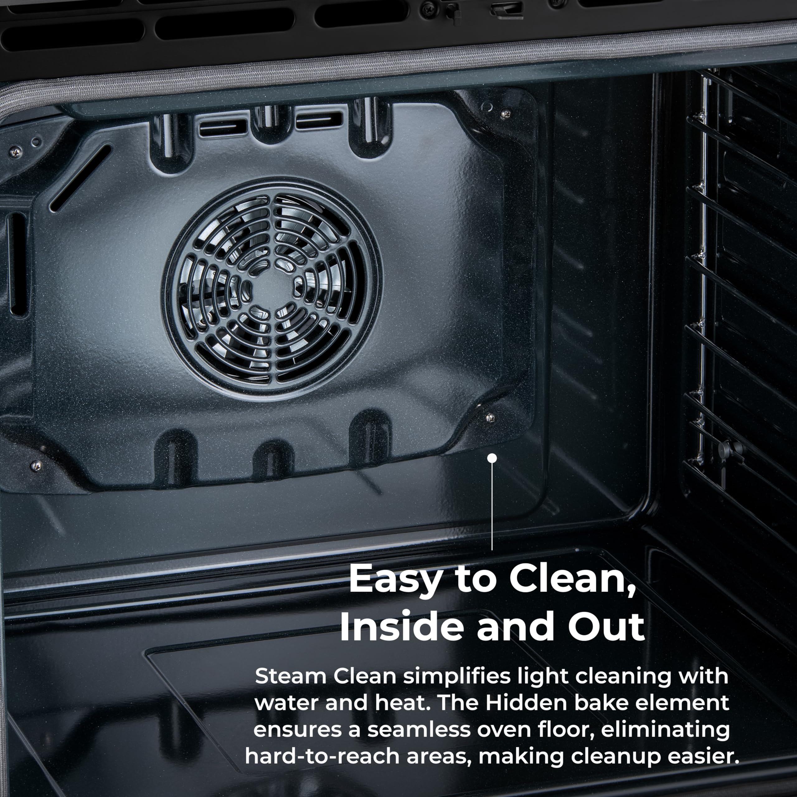 Kenmore 2296833 5.6 cu. ft. Front Control Electric Range Oven - True Convection with 5 Elements, Steam Clean Oven, Broil Function, Chrome Racks, Precision Set Controls, Large Window - Stainless Steel