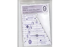 Multi-Size Peaky and Spike Templates from Marti Michell: for Cutting 1-Inch to 6-Inch Triangles in Half-Inch Increments