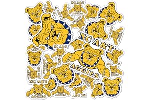 Desert Cactus North Carolina A&T State University Sticker Aggies Vinyl Decals Laptop Water Bottle Car Scrapbook Sheet T1 (Type 1-1)