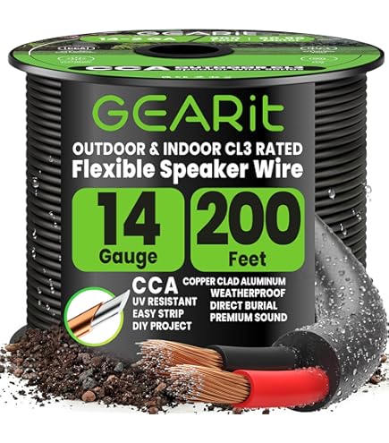 Amazon.com: Direct Burial 16 AWG 4 Conductor Audio Cable - 500ft