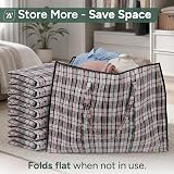 Zuvo Moving Bags with Zip (10 Pack) Large 60x50x25cm Waterproof view 3
